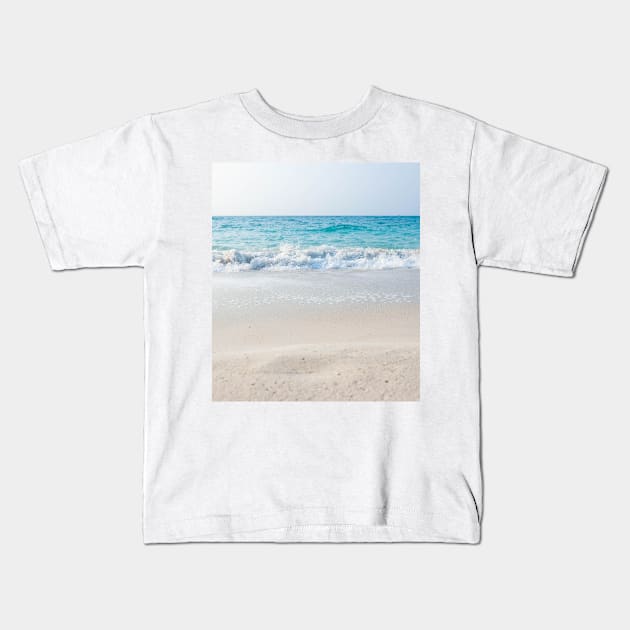 Turquoise Summer Beach Kids T-Shirt by NewburyBoutique